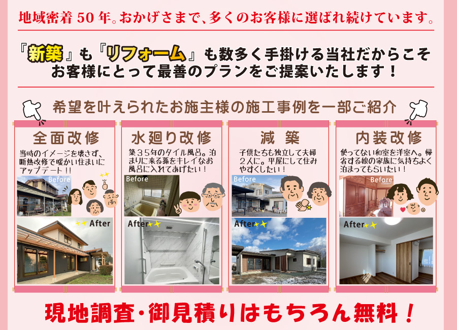 春のリフォーム相談会　施工実例多数展示